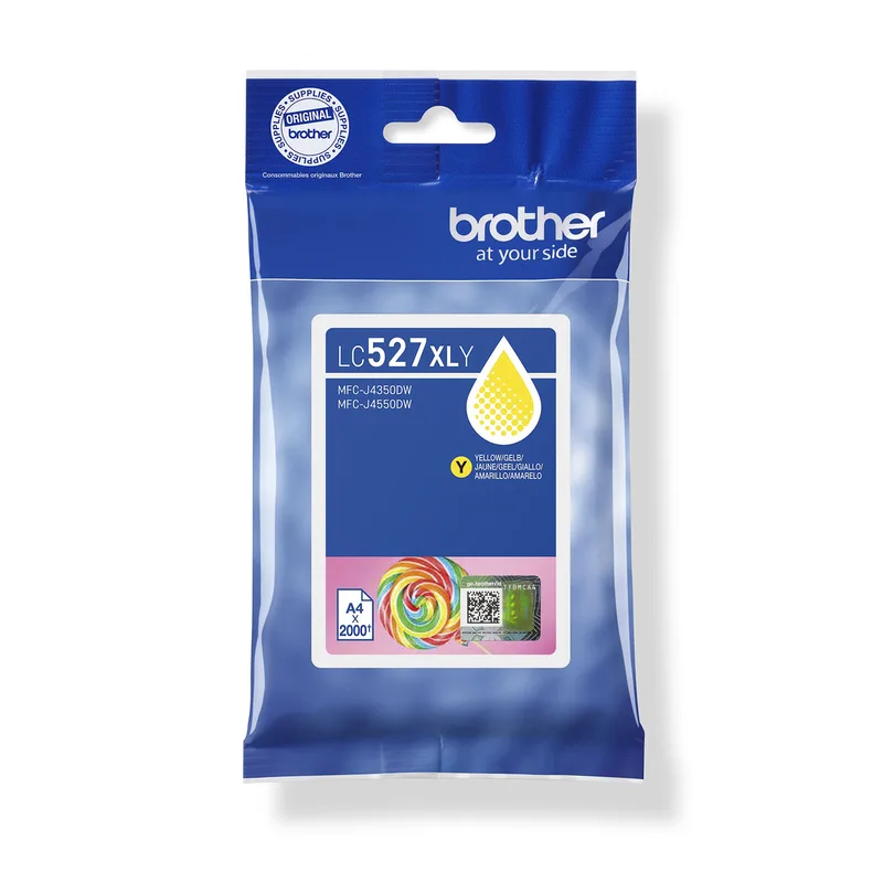 Inktcartridge brother lc-527xly geel | 5 stuks van Brother – productfoto