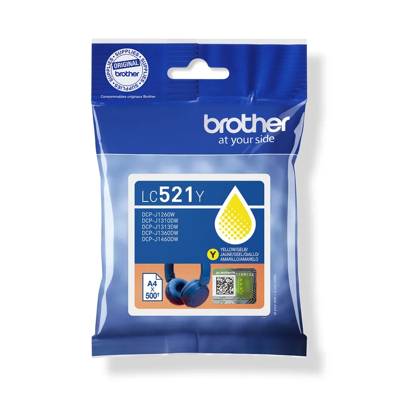Inktcartridge brother lc-527y geel | 5 stuks van Brother – productfoto