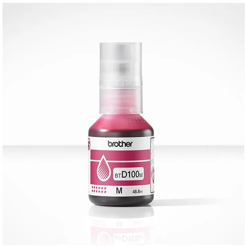 Inktcartridge Btd100M Magenta Voor Brother Dcp Hl Mfc-Printers, Opbrengst 5000 Afdrukken de Brother en Transparent – photo produit