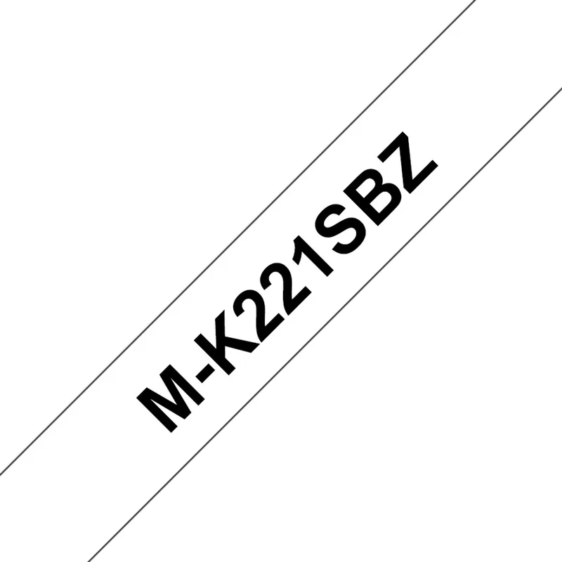 Labeltape Brother M M-K221S Tapekleur: Tekstkleur:Zwart 9 mm 4 m von Brother in Weiß – Produktfoto