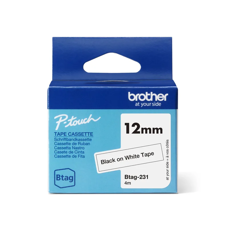Labeltape brother ptouch btag231 12mm wit | 6 stuks by Brother – product photo