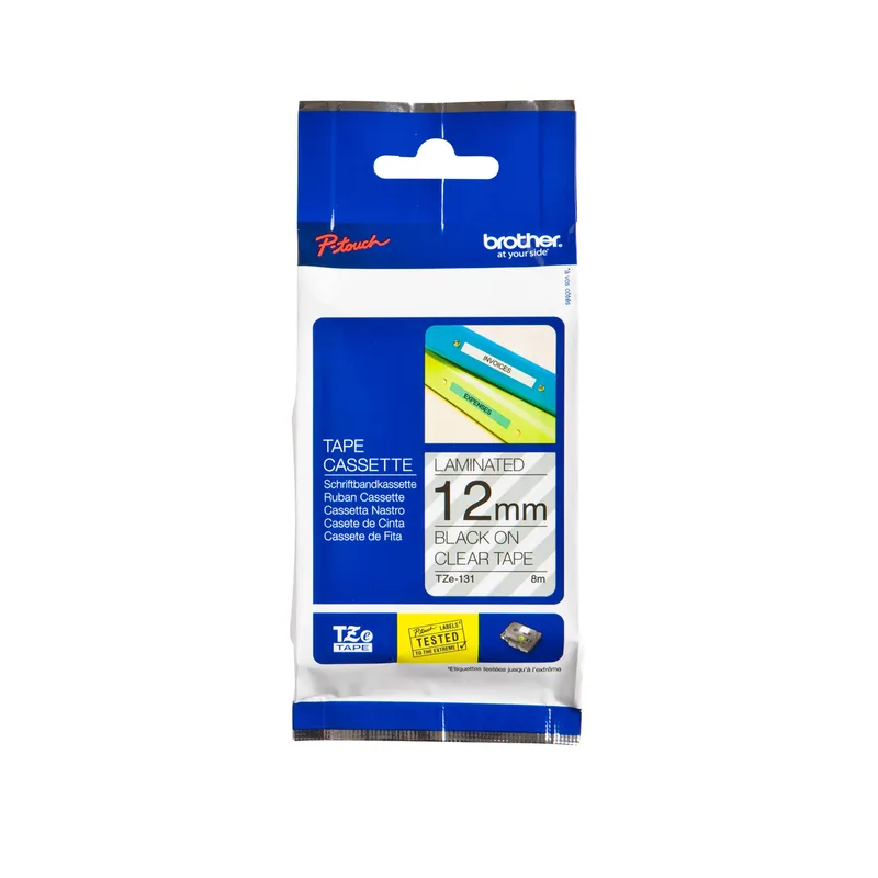 Labeltape brother ptouch tze131 12mm transparant | 25 stuks fra Brother – produktbillede