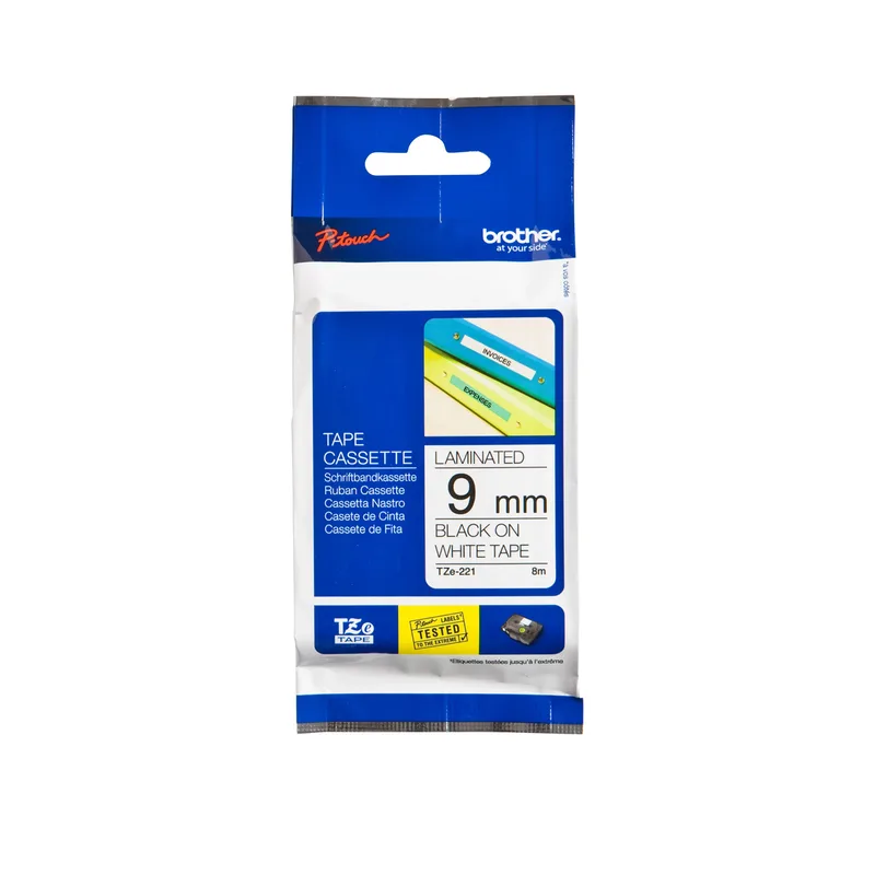 Labeltape brother ptouch tze221 9mm wit | 25 stuks by Brother – product photo