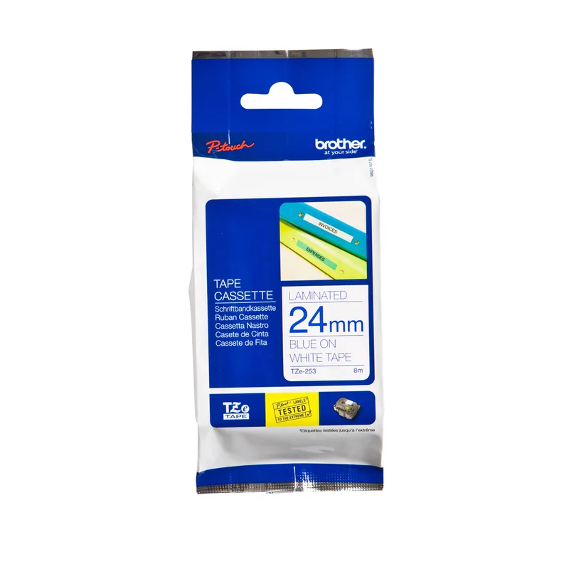 Labeltape brother ptouch tze253 24mm wit | 25 stuks van Brother – productfoto