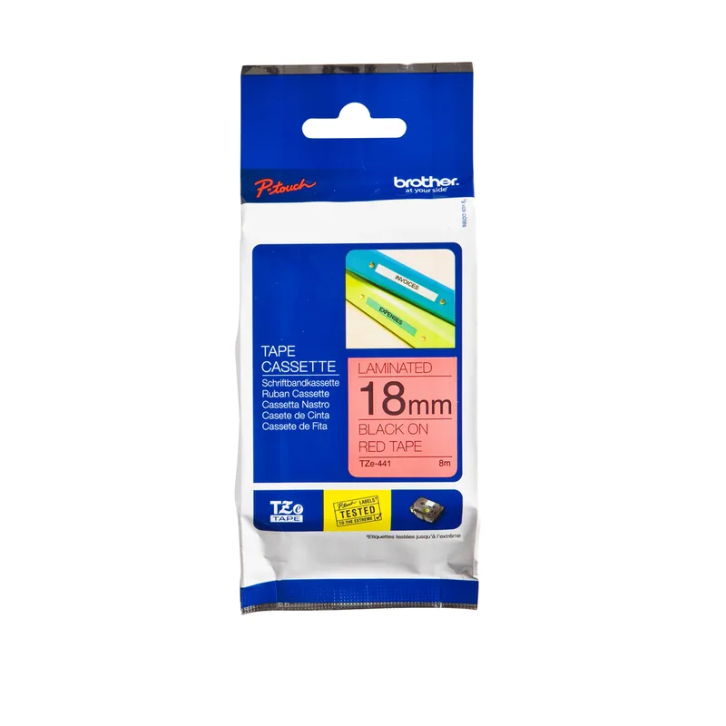 Labeltape brother ptouch tze441 18mm rood | 25 stuks by Brother – product photo
