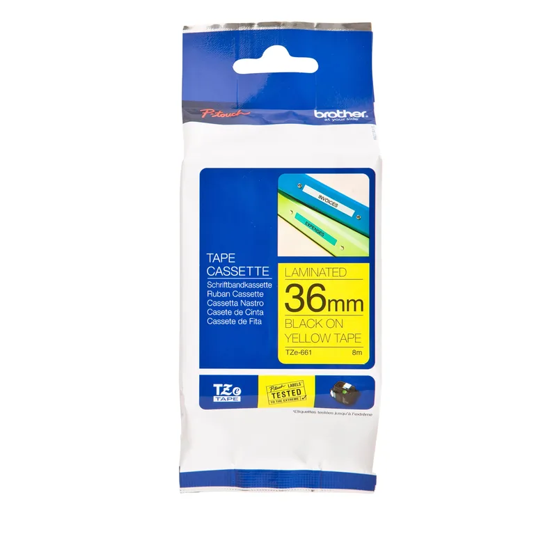 Labeltape brother ptouch tze661 36mm geel | 5 stuks van Brother – productfoto