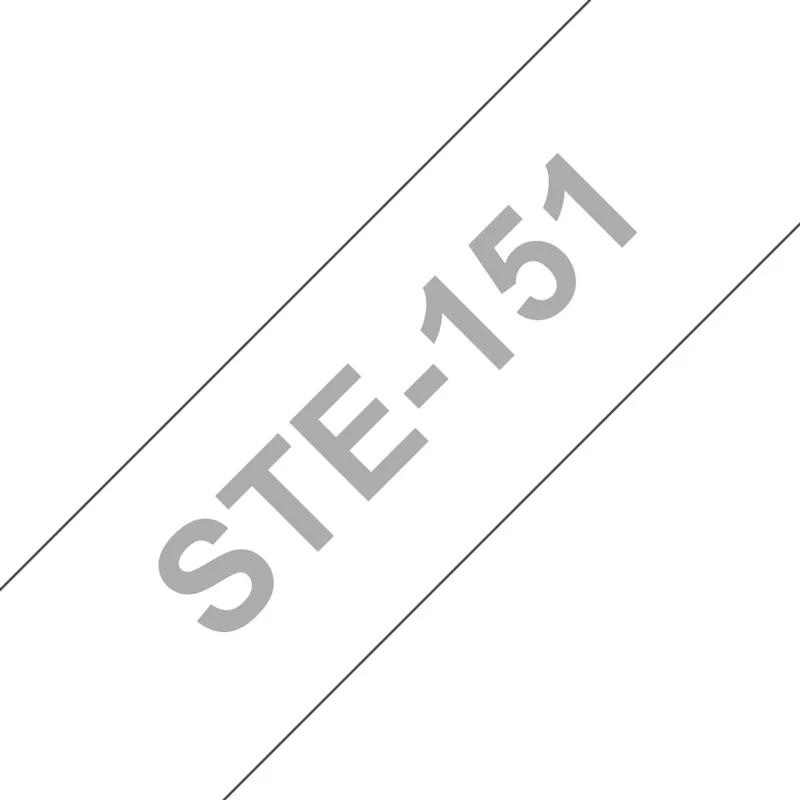 Labeltape sjabloon Brother STe STe-151 Tapekleur: Transparant Tekstkleur:Wit 24 mm 3 m de Brother en Kleurloos – photo produit