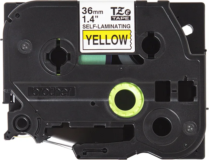 Labeltape zelflaminerend Brother TZe, TZ TZESL661 Tapekleur: Tekstkleur:Zwart 36 mm 8 m by Brother in Yellow – product photo 1 of 3