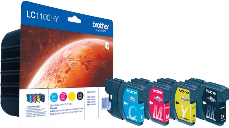 LC-1100HYVALBP - Inktcartridge / Zwart / Magenta / Geel von Brother in Cyaan – Produktfoto