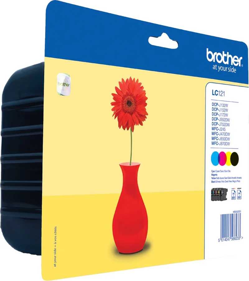 LC-121 - Inktcartridge / Zwart / Geel / Magenta / Cyaan von Brother in Schwarz – Produktfoto