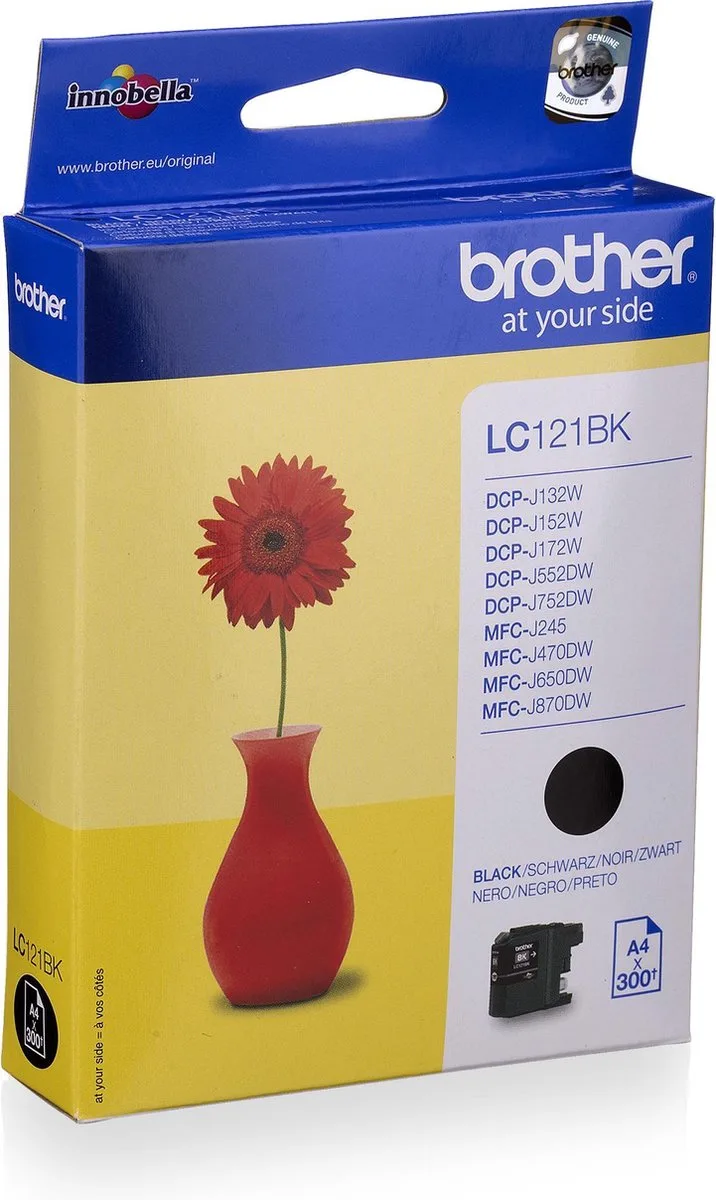 LC-121BK - Inktcartridge fra Brother i Sort – produktbillede