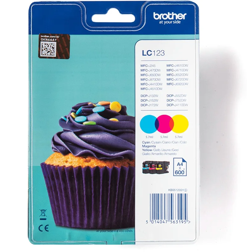 LC-123C/M/Y - Inktcartridge - Cyaan / Magenta de Brother en Jaune – photo produit