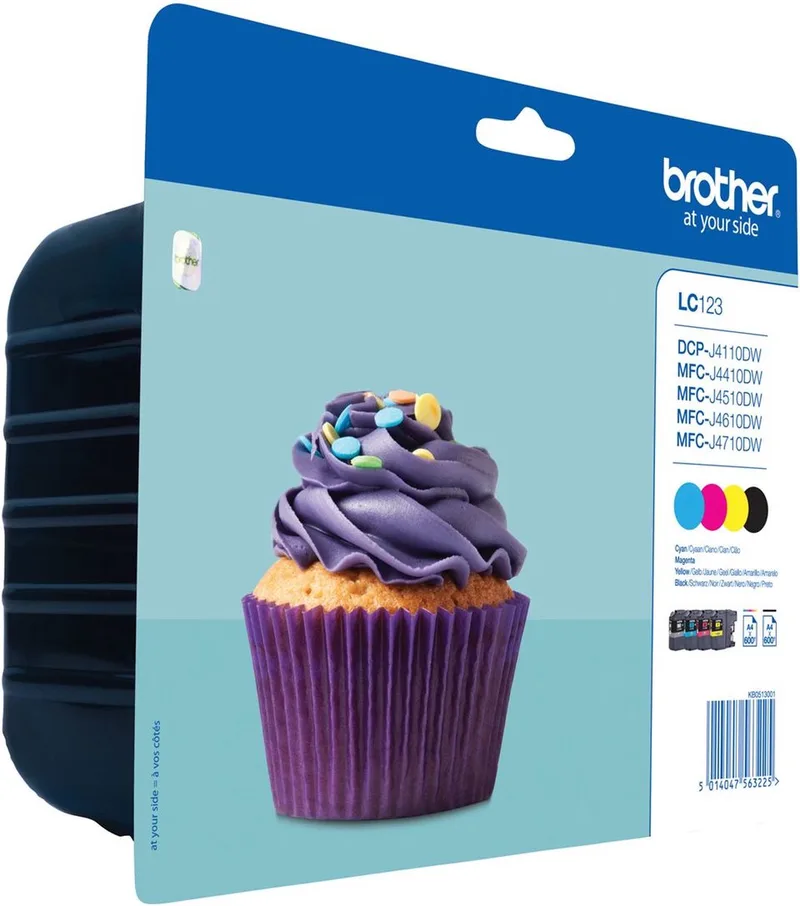 LC-123VALBP - Inktcartridge - Zwart/ Cyaan / Magenta de Brother en Jaune – photo produit