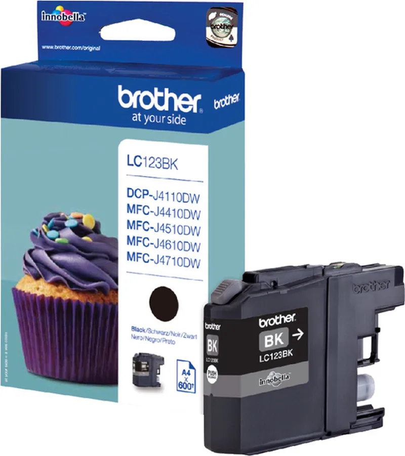 LC-123VALBPDR - Inktcartridge Origineel - 4 stuk(s) / Cyaan, magenta, Geel by Brother in Black – product photo