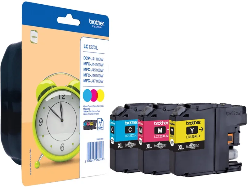 LC-125XL - Inktcartridge / Geel / Cyaan / Magenta / Hoge Capaciteit by Brother in Multicolour – product photo