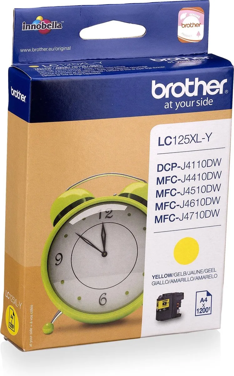 LC-125XLYBP - Inktcartridge / Hoge Capaciteit by Brother in Yellow – product photo