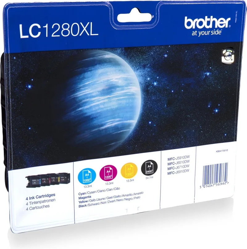 LC-1280XL - Inktcartridges / Cyaan / Magenta / Geel / Hoge Capaciteit de Brother en Noir – photo produit