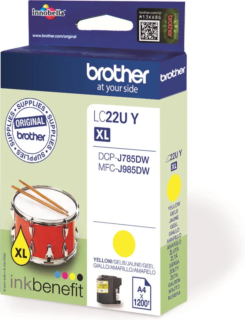 LC-22UY - Inktcartridge by Brother in Yellow – product photo