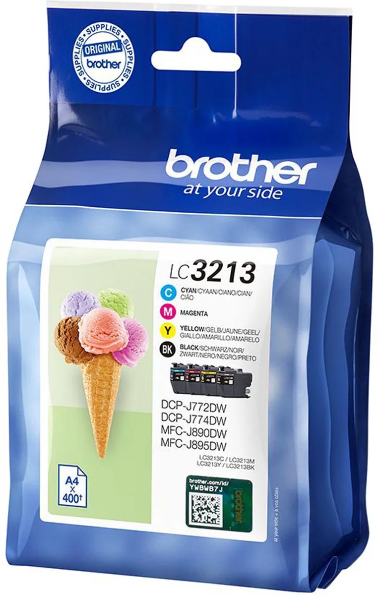 LC-3213VAL inktcartridge Origineel Cyaan, Magenta, Geel de Brother en Noir – photo produit