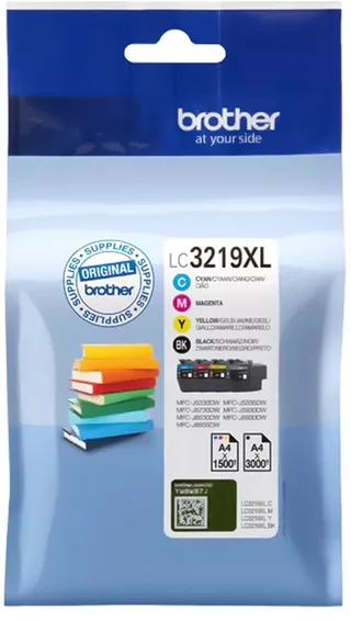 LC-3219XLVAL - Inktcartridge - Zwart / Cyaan / Magenta de Brother en Jaune – photo produit 1 sur 2