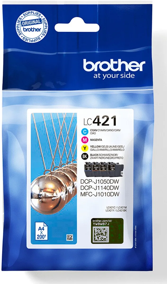 LC-421VAL - Originele Cartridge - Standaard formaat - Zwart, Cyaan, Magenta, Geel by Brother in Kleur – product photo