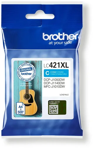 LC-421XLC - Originele Cartridge - Hoge capaciteit fra Brother i Cyaan – produktbillede 1 af 3