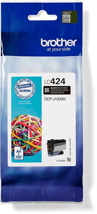 ‎LC-424BK - Originele Cartridge - Standaard formaat de Brother en Noir – photo produit 1 sur 2