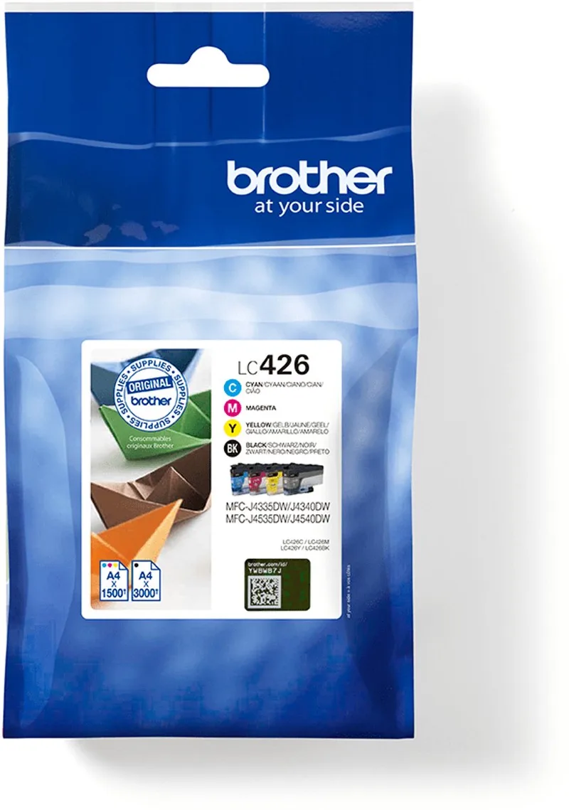 LC-424VAL - Originele Cartridge - Standaard formaat - Zwart, Cyaan, Magenta, Geel van Brother in Kleur – productfoto