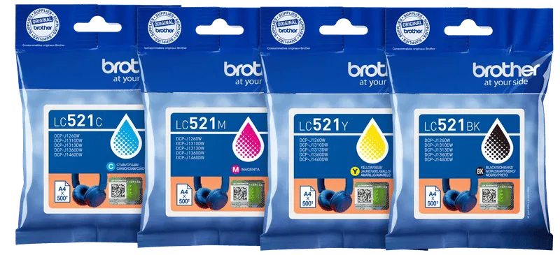 LC-521 Cartridge Combo Pack van Brother – productfoto