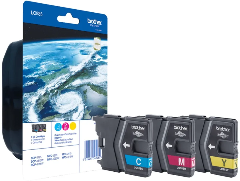 LC-985 Inktcartridges - Magenta / Geel de Brother en Cyaan – photo produit