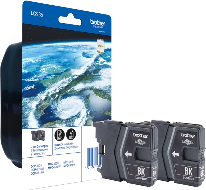 LC-985BKBP2 Inktcartridge van Brother in Zwart – productfoto