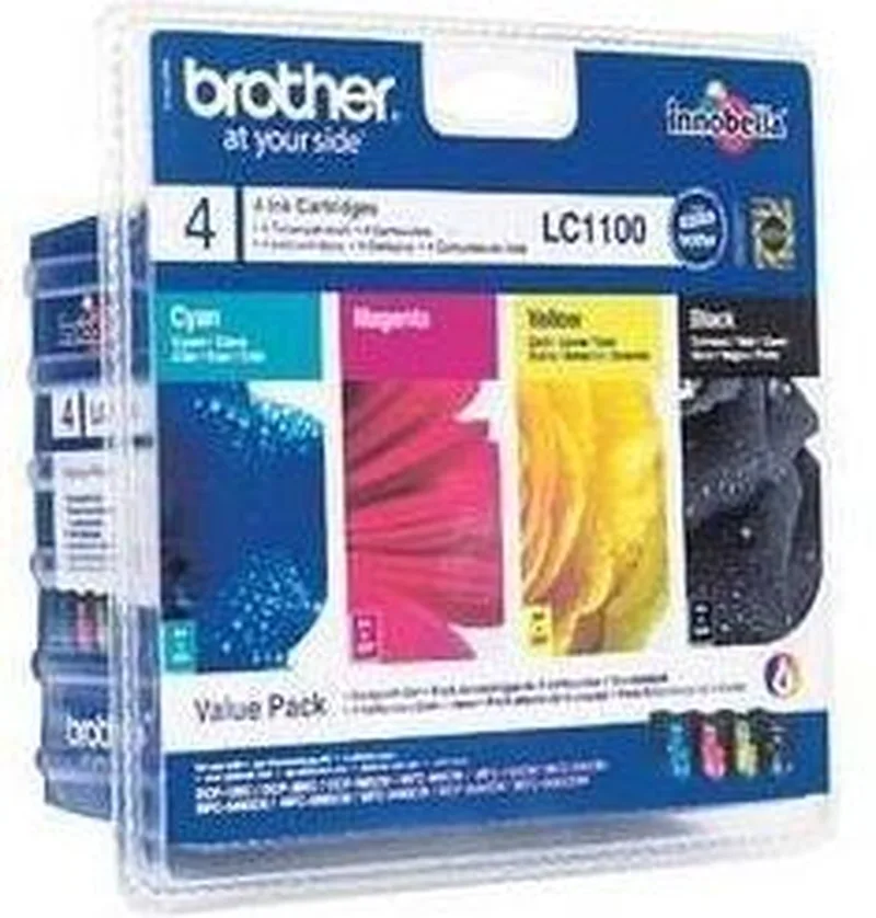 LC1100VALBPRF inktcartridge 4 stuk(s) Origineel Normaal rendement Zwart, Cyaan, Magenta, Geel de Brother en Noir, Cyaan, Magenta, Jaune – photo produit