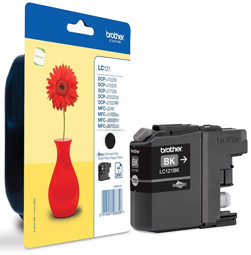 LC121BK inktcartridge 1 stuk(s) Origineel de Brother en Noir – photo produit