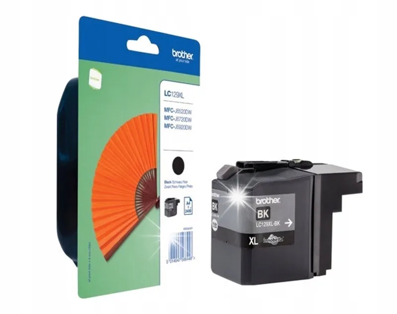 LC129XL-BK Zwarte Inktcartridge - Origineel, 2400 Pagina's van Brother in Zwart – productfoto