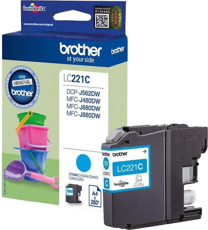 LC221C - Inktcartridge van Brother in Cyaan – productfoto