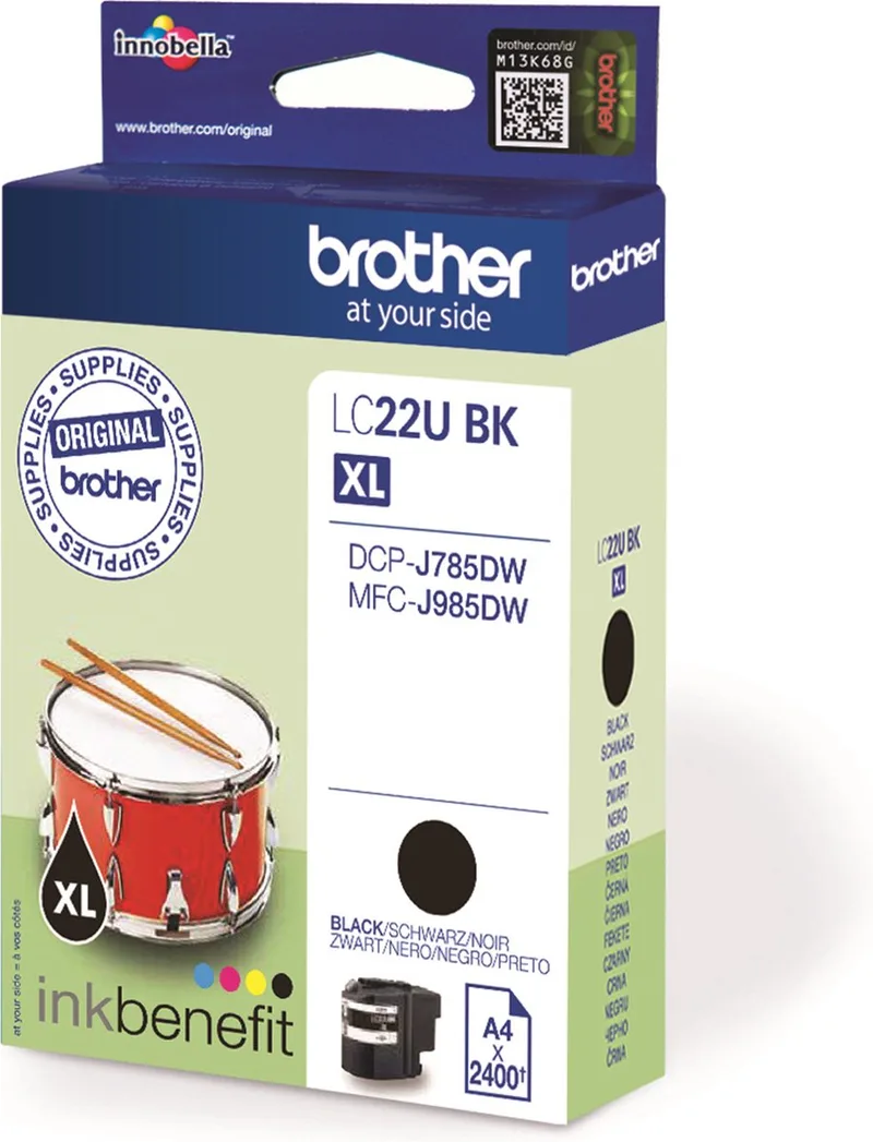 LC22U BK XL - Inktcartridge by Brother in Black – product photo