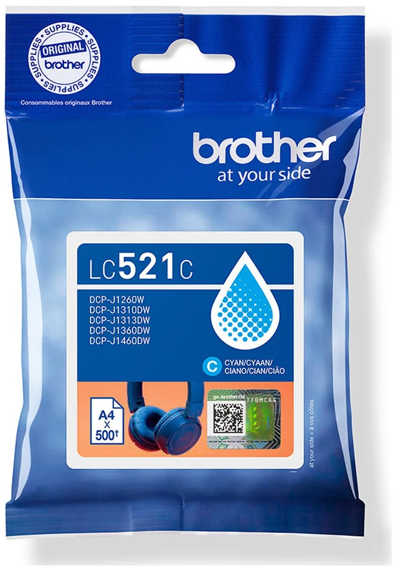 LC521C inktcartridge 1 stuk(s) Origineel de Brother en Cyaan – photo produit