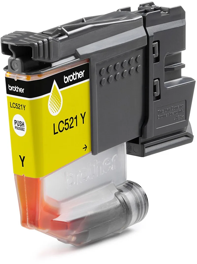 LC521Y inktcartridge 1 stuk(s) Origineel de Brother en Jaune – photo produit