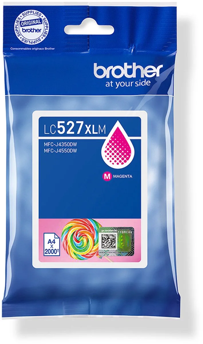 LC527XLM inktcartridge 1 stuk(s) Origineel Hoog (XL) rendement de Brother en Magenta – photo produit