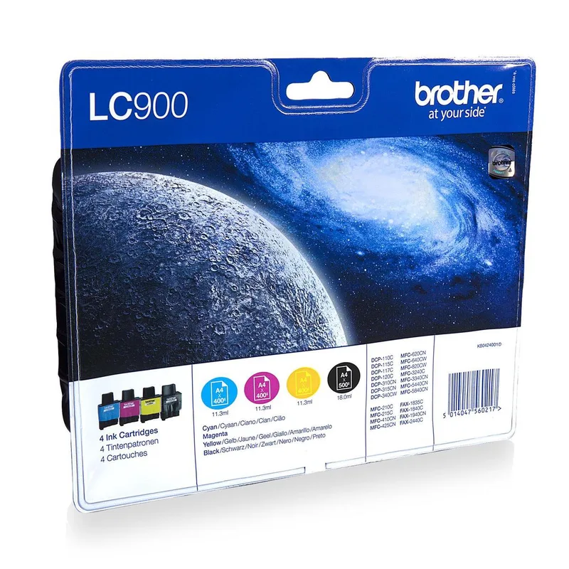 LC900 Inktcartridge - Geel / Magenta / Cyaan / Zwart by Brother in Black – product photo