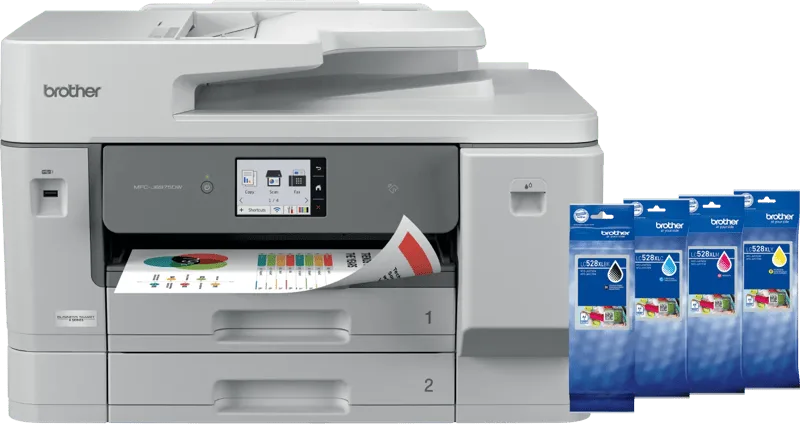 MFC-J6975DW + 1 set extra XL cartridges fra Brother – produktbillede