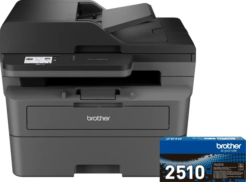 MFC-L2860DWE + 1 zusätzlicher schwarzer Toner von Brother – Produktfoto