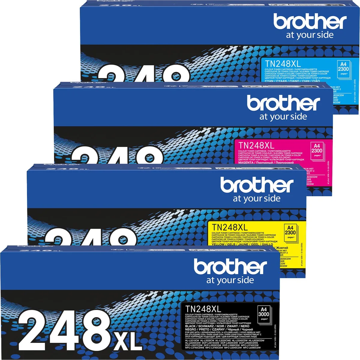 Original TN-248 - XL Toner - 4er Multipack (TN248XLCMYK) de Brother – photo produit