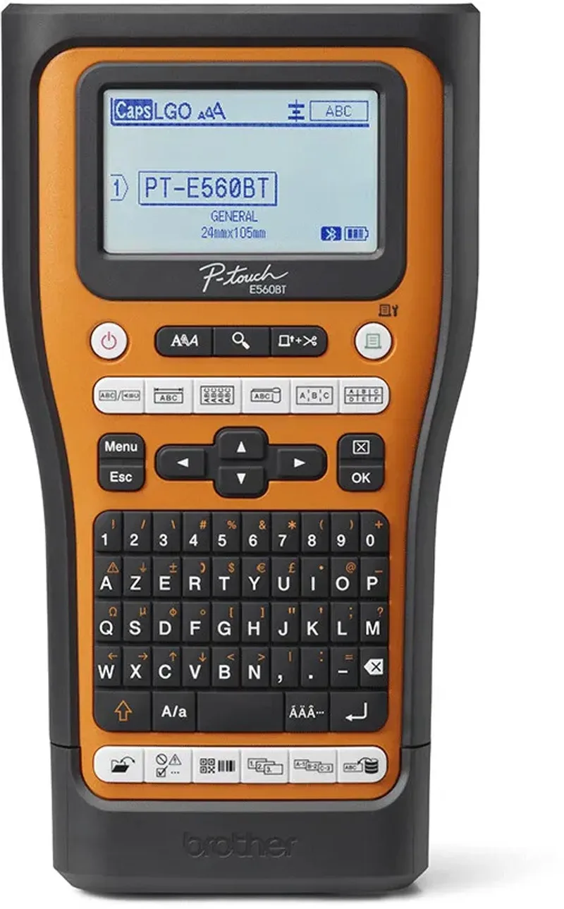 PT-E560BTSP labelprinter Thermo transfer 180 x 180 DPI 30 mm/sec Bedraad en draadloos HSE/TZe Bluetooth QWERTY von Brother in Schwarz – Produktfoto 1 von 4