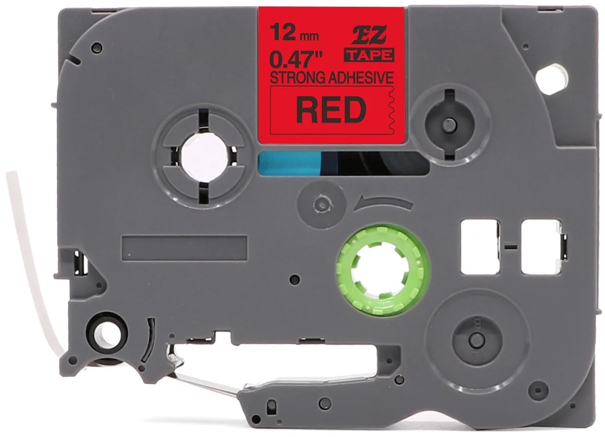 PT-Touch TZe-S431 tape, 12 mm x 8 m, sterke lijm från Brother i Röd – produktbild