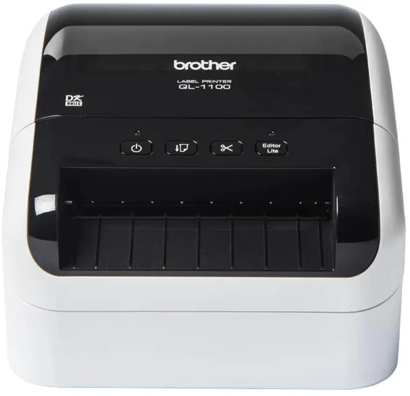 QL-1100C labelprinter Direct thermisch 300 x 300 DPI 110 mm/sec Bedraad de Brother en Multicolore – photo produit