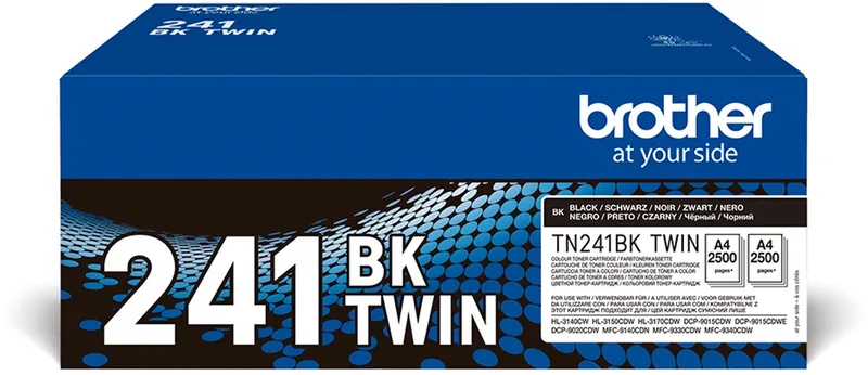 TN-241BKTWIN Tonercartridge Black by Brother in Black – product photo