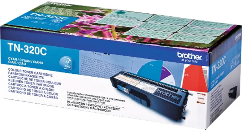 TN-320C - Tonercartridge fra Brother i Cyaan – produktbillede