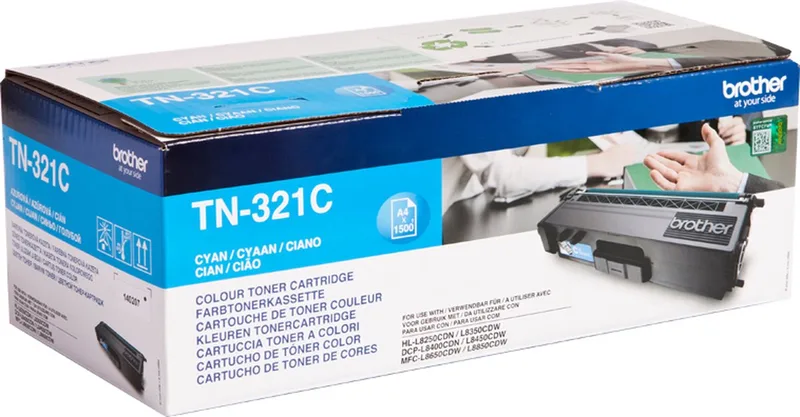 TN-321C tonercartridge by Brother in Black, Cyaan – product photo
