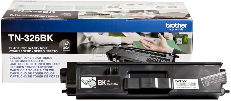 TN-326BK tonercartridge high capacity 4.000 pagina's 1-pack by Brother in Black – product photo